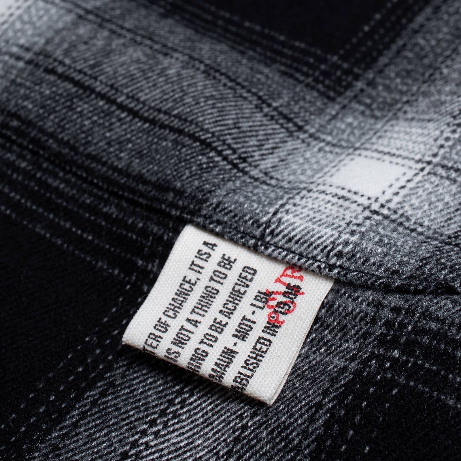 [ラスト1点 L ] persevere long sleeve check shirts / ブラック×ホワイト