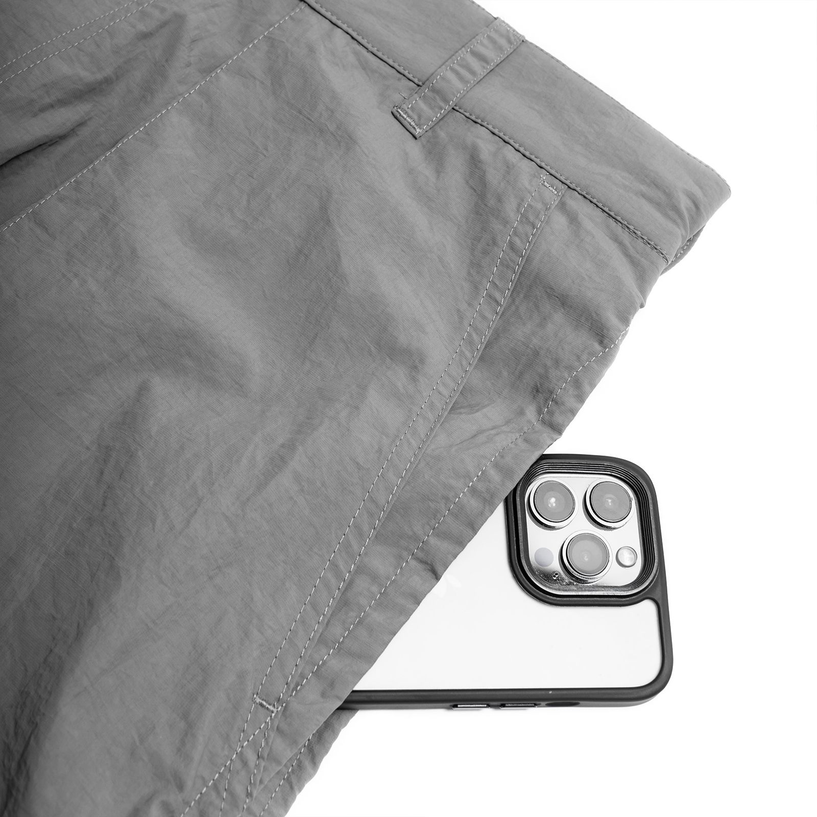 【ラスト1点 XL 】multi pocklet tapered pants / ライトグレー