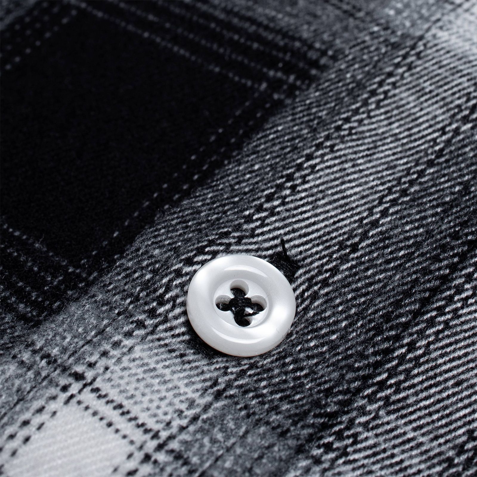 [ラスト1点 L ] persevere long sleeve check shirts / ブラック×ホワイト