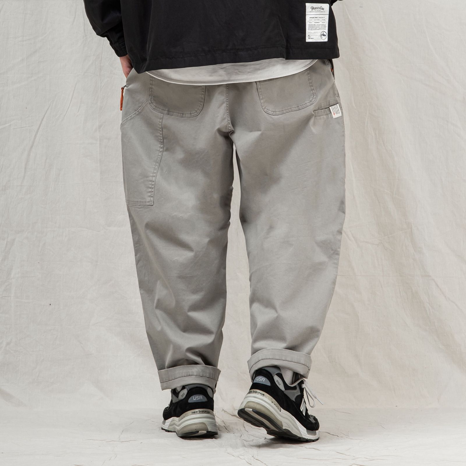 【ラスト1点 XL】heavy enzume washed tapered pants / オフホワイト