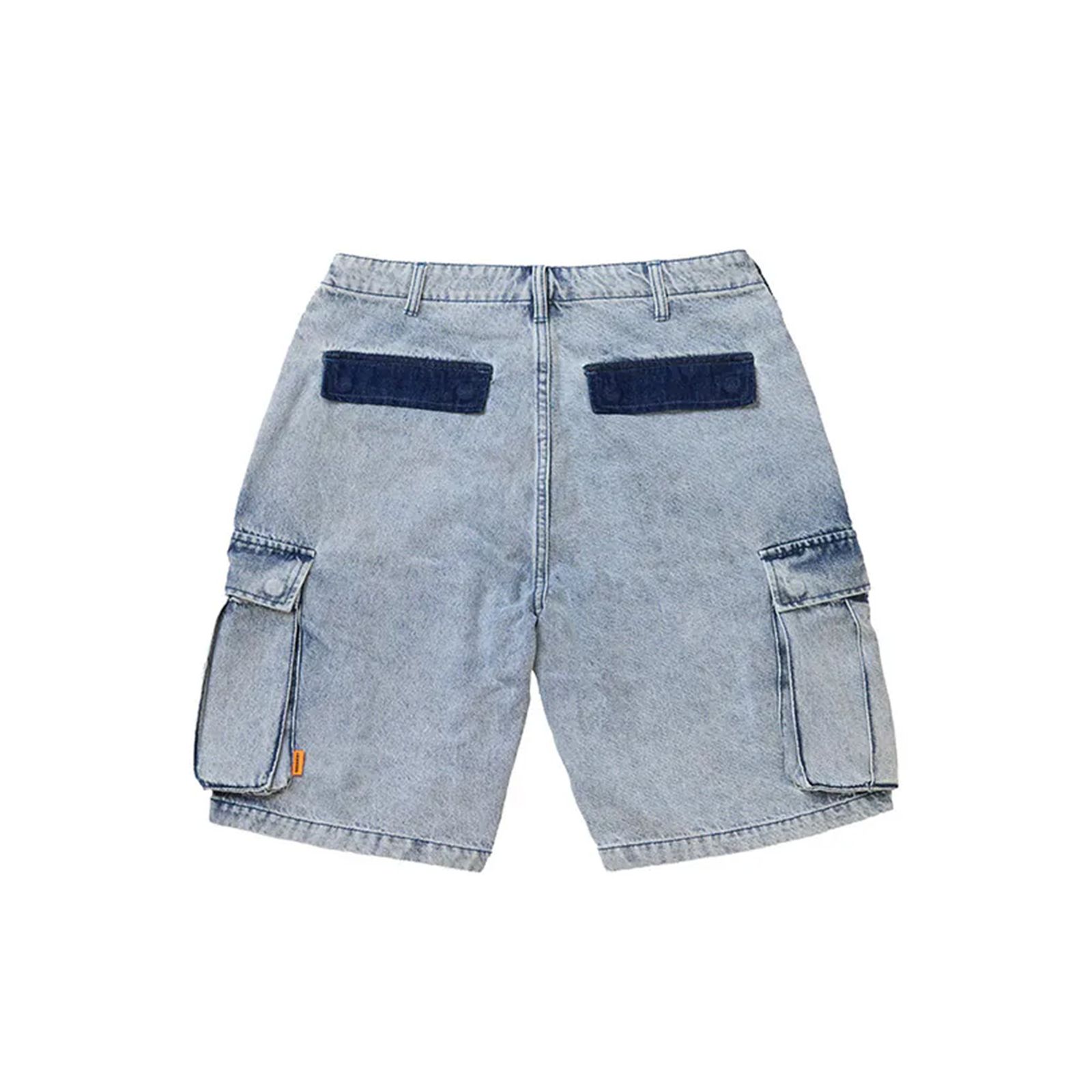 WASHED DENIM CARGO SHORTS / ライトブルー