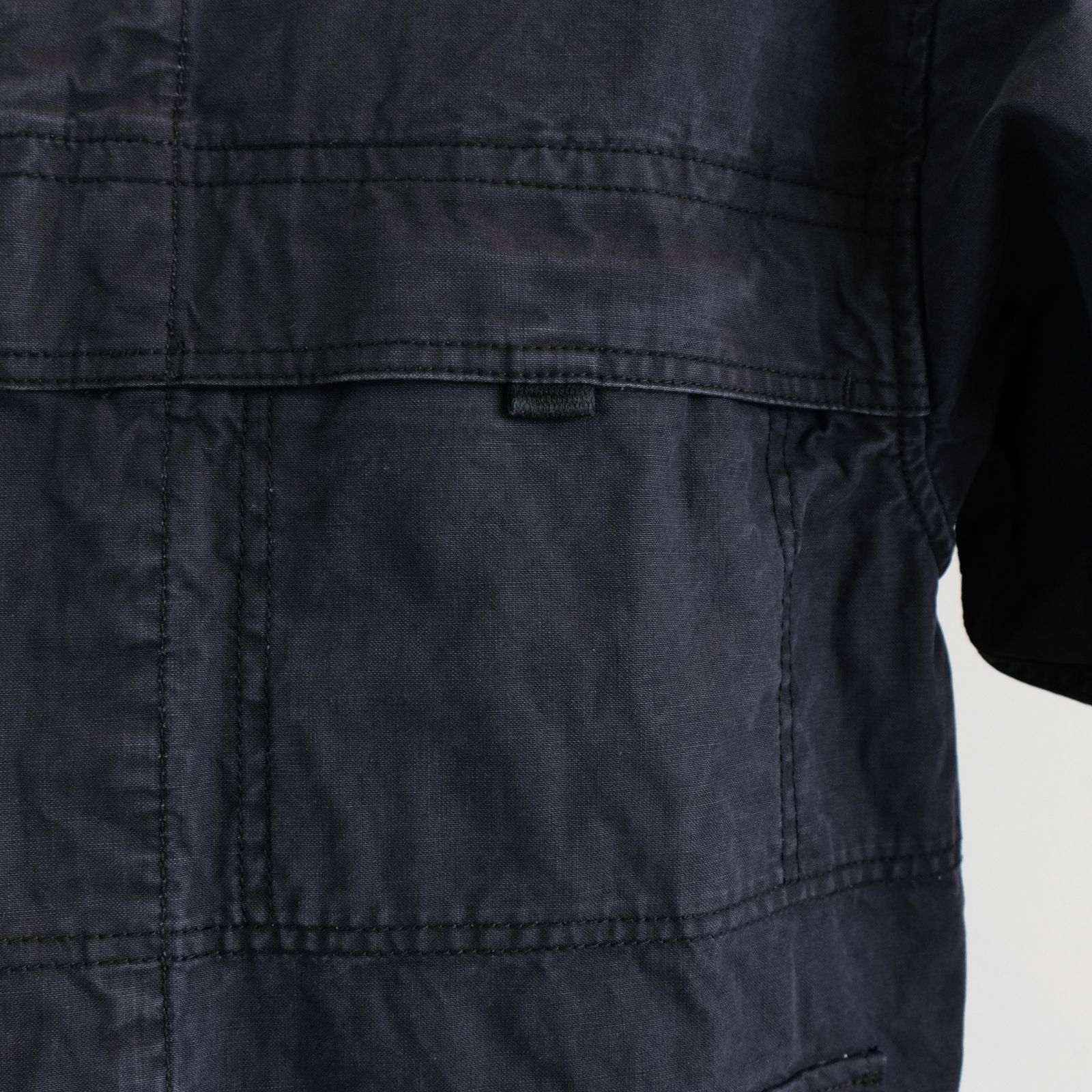【ラスト1点 M 】stonewashed multi-pocket field jacket / ダークブルー