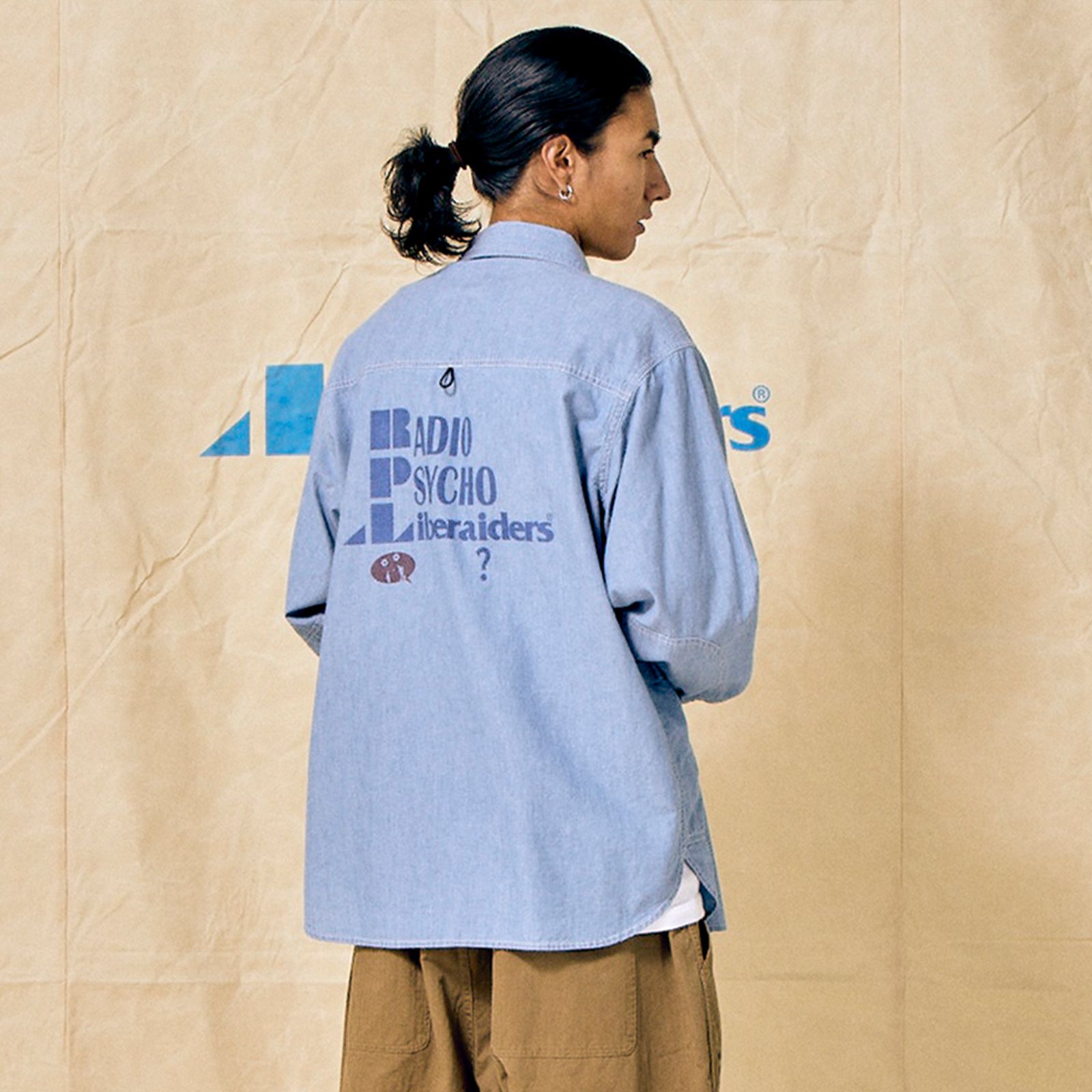 【ラスト1点 L】r.p.l chambray shirt / ブルー