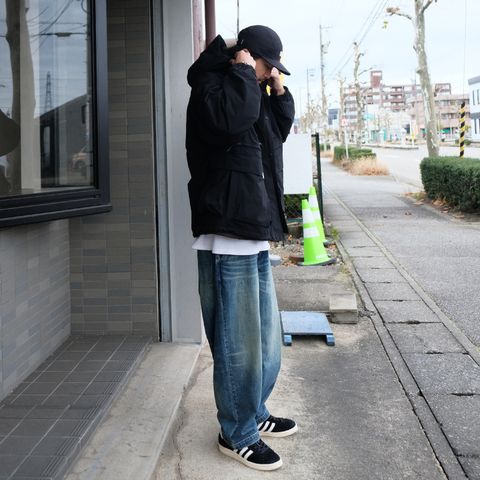 着膨れし過ぎず防寒性も考慮したカジュアルコーデ