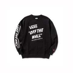 【VANS×CALEE】 Drop shoulder crew neck sweat / ブラック