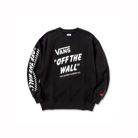 【VANS×CALEE】 Drop shoulder crew neck sweat / ブラック