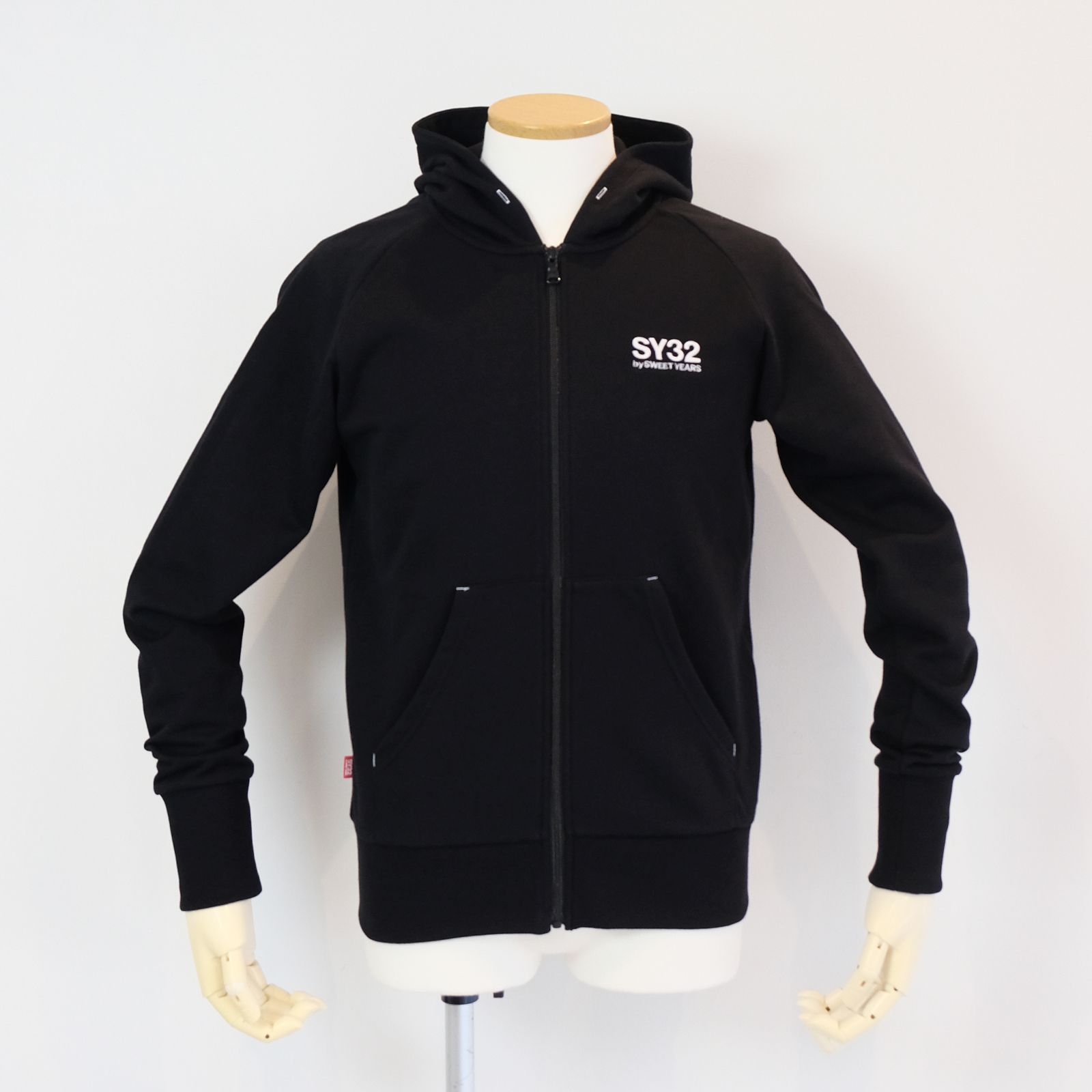 SY32 by SWEET YEARS - 【ラスト1点 M 】basic zip hoodie / ブラック