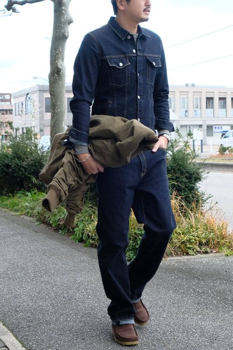 男らしさを意識した冬のカジュアルコーデ