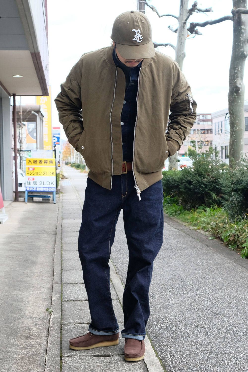 男らしさを意識した冬のカジュアルコーデ
