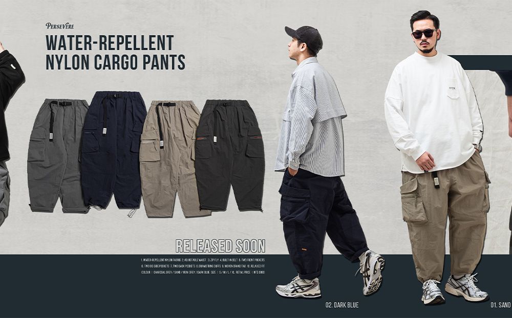 Persevere cargo pants日本では入手困難品
