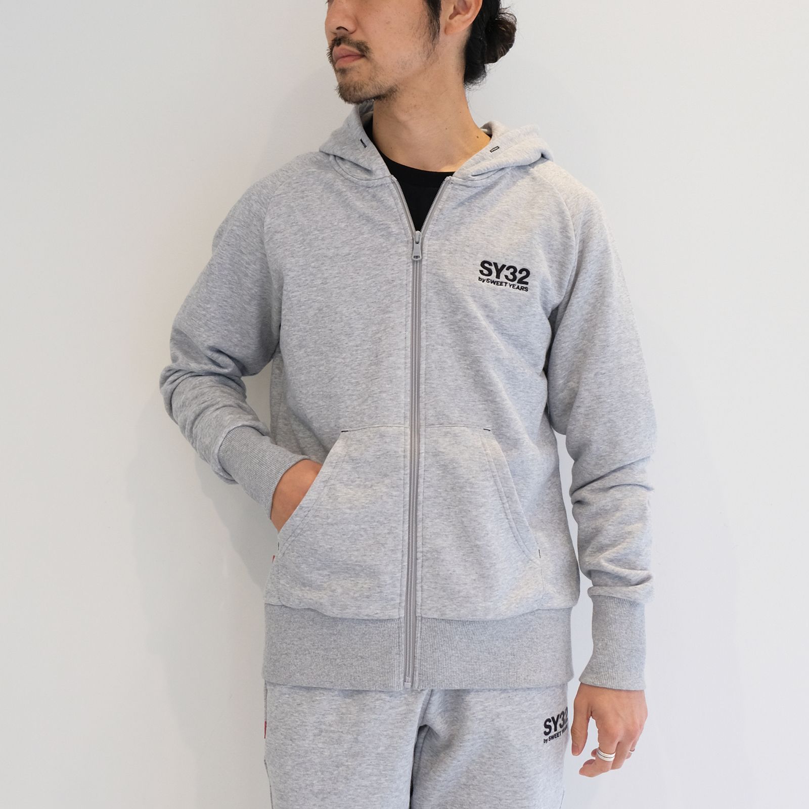 【ラスト1点 M 】basic zip hoodie / グレー - S