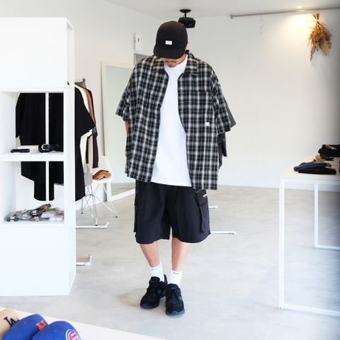 【2023.8.26(sat) 】モノトーンでまとめたチェックシャツコーデ