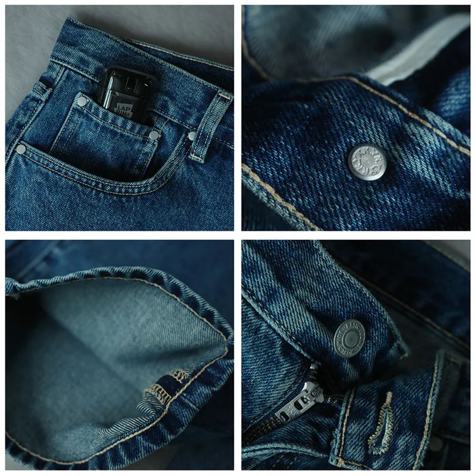 【ラスト1点 XL 】washed blue jeans / インディゴユーズド