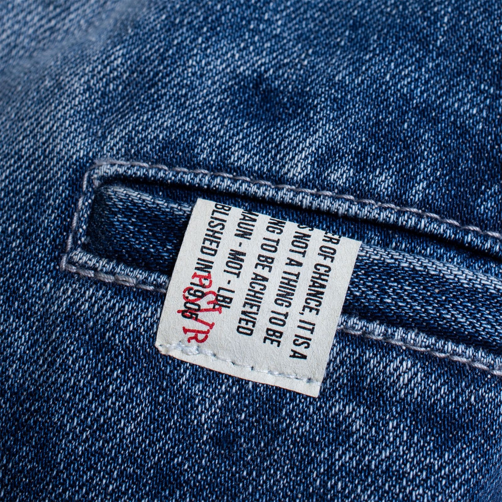 【ラスト1点 L】distressed selvedge denim jeans / ウォッシュドブルー