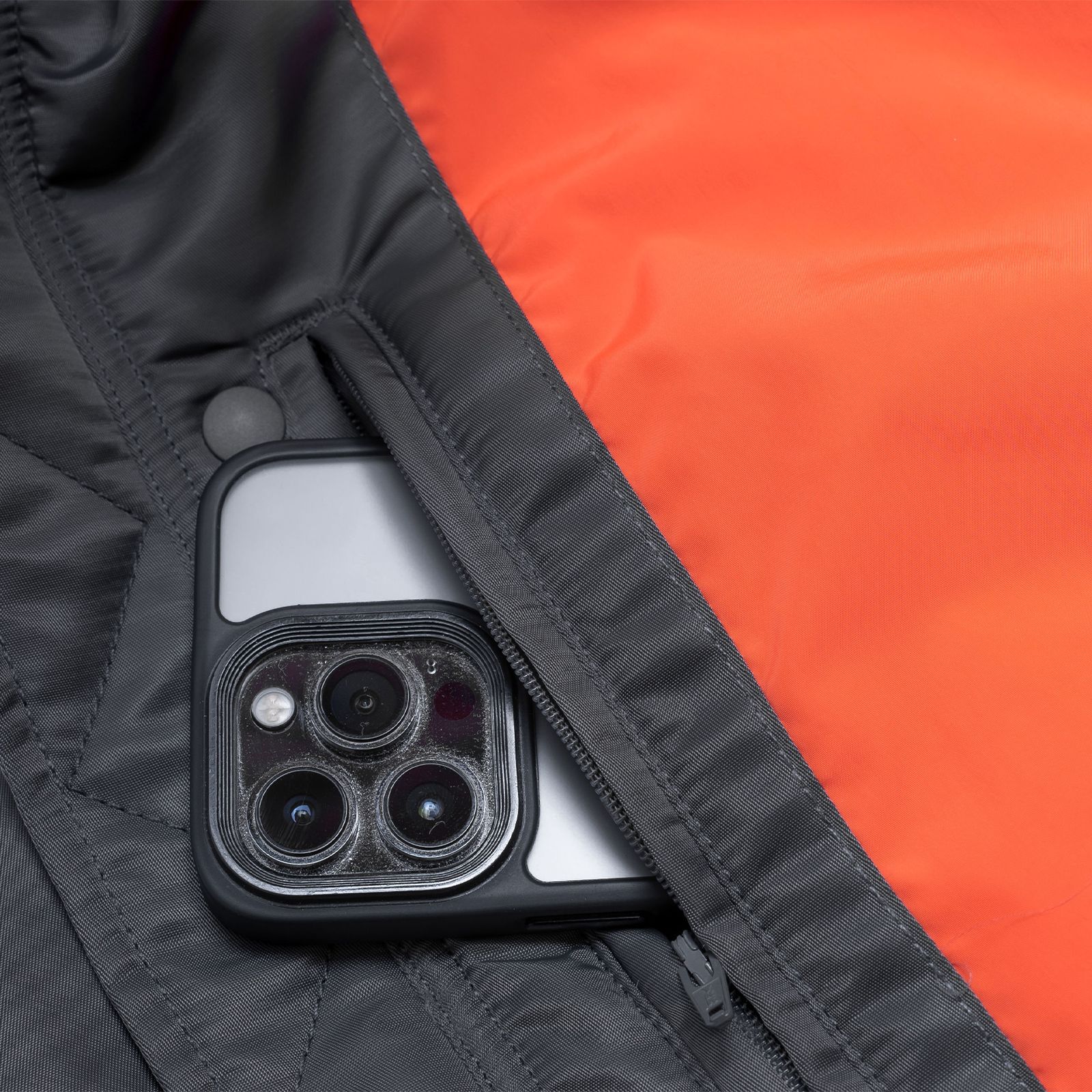 【ラスト1点 L 】water-repellent padded ma-1 jacket / ダークグレー
