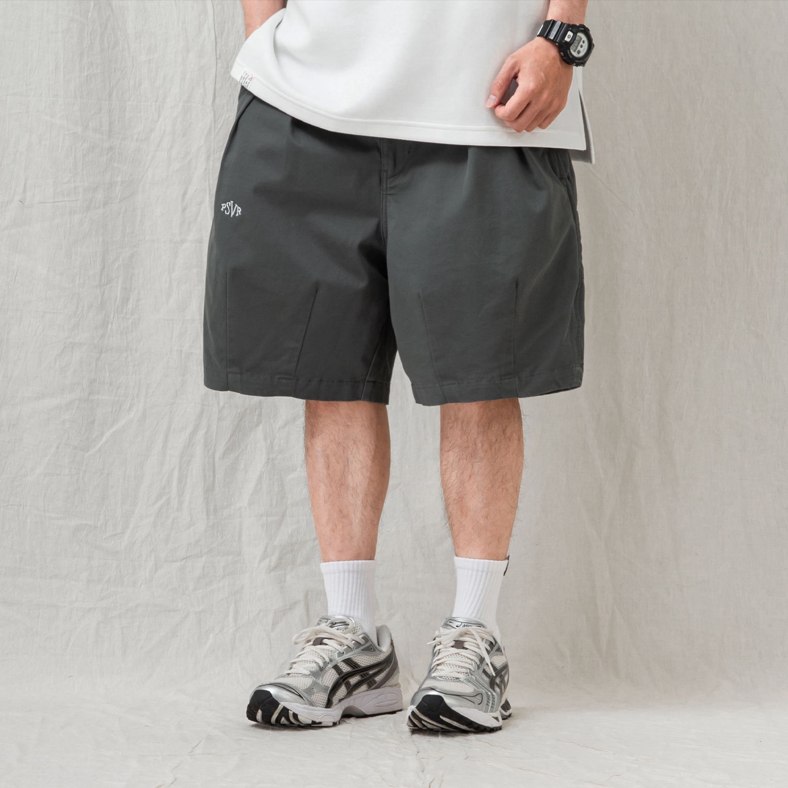 【ラスト1点 S 】pleated balloon shorts / ダークグレー