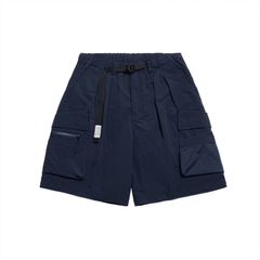 【ラスト1点 XL 】water-repellent nylon cargo shorts / ダークブルー
