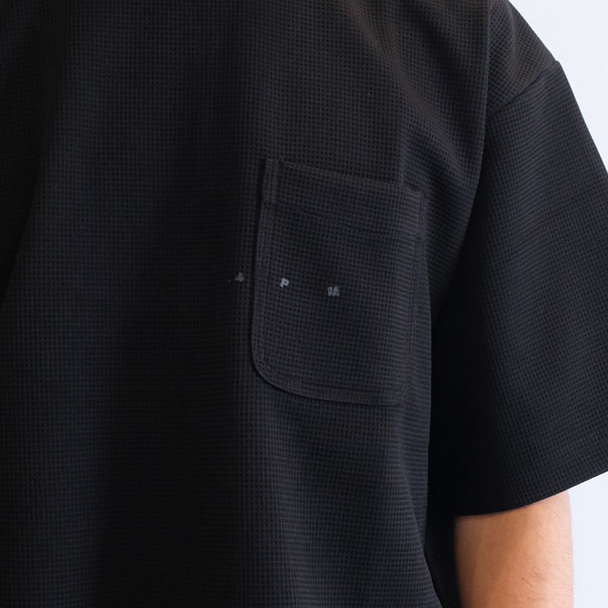 【ラスト1点 3 】Crew Neck Heavy Thermal Tee / ブラック