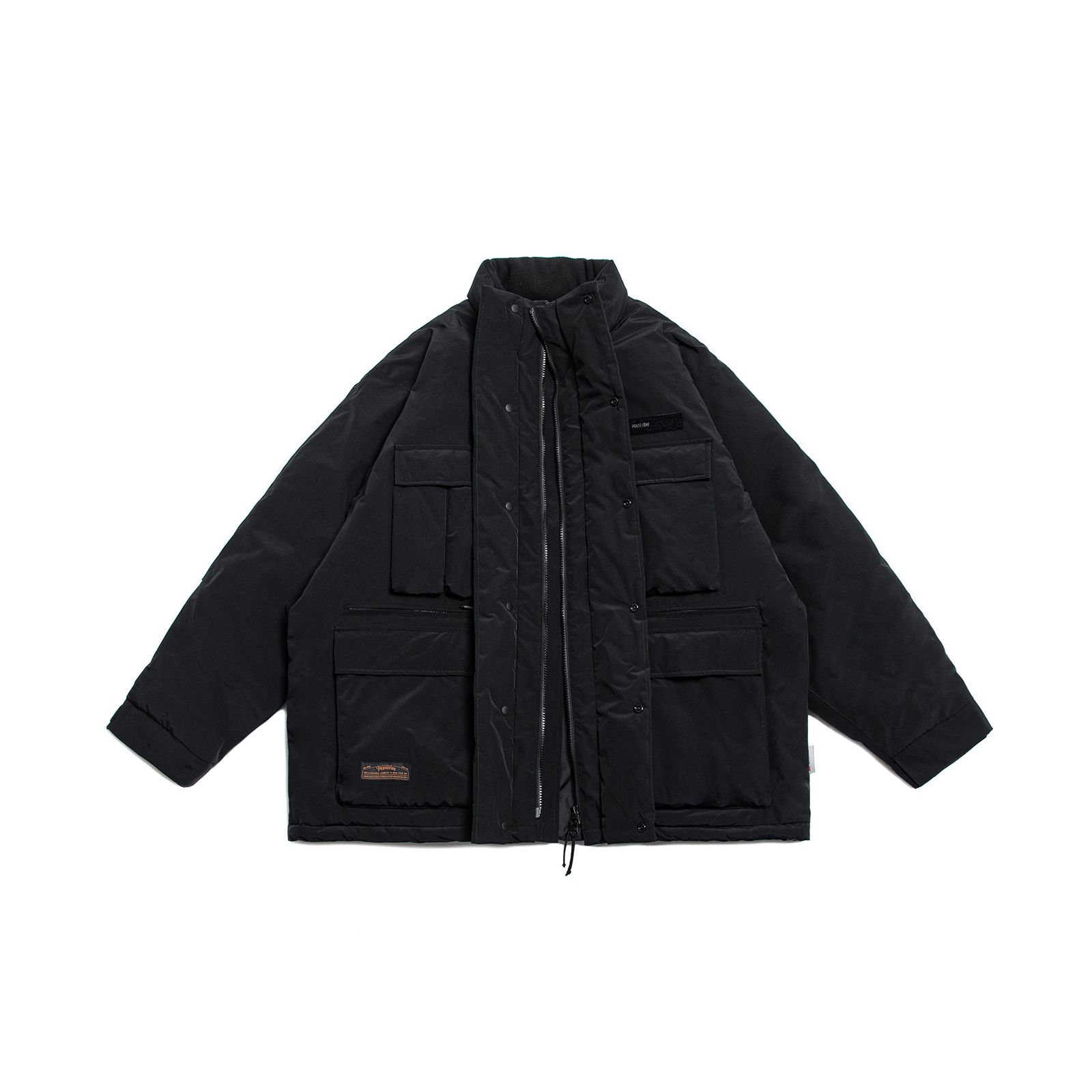 【ラスト1点 L 】persevere multi-pocket padded jacket / ブラック - S