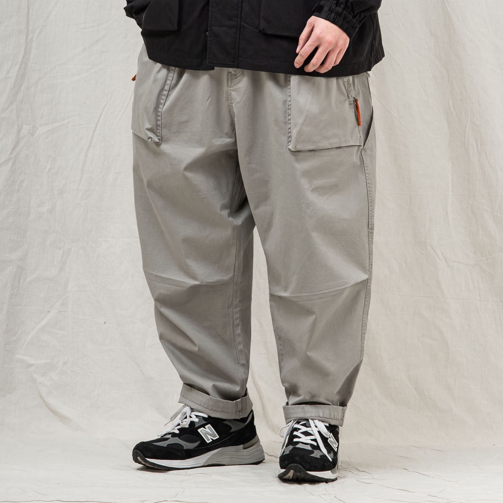 【ラスト1点 XL】heavy enzume washed tapered pants / オフホワイト