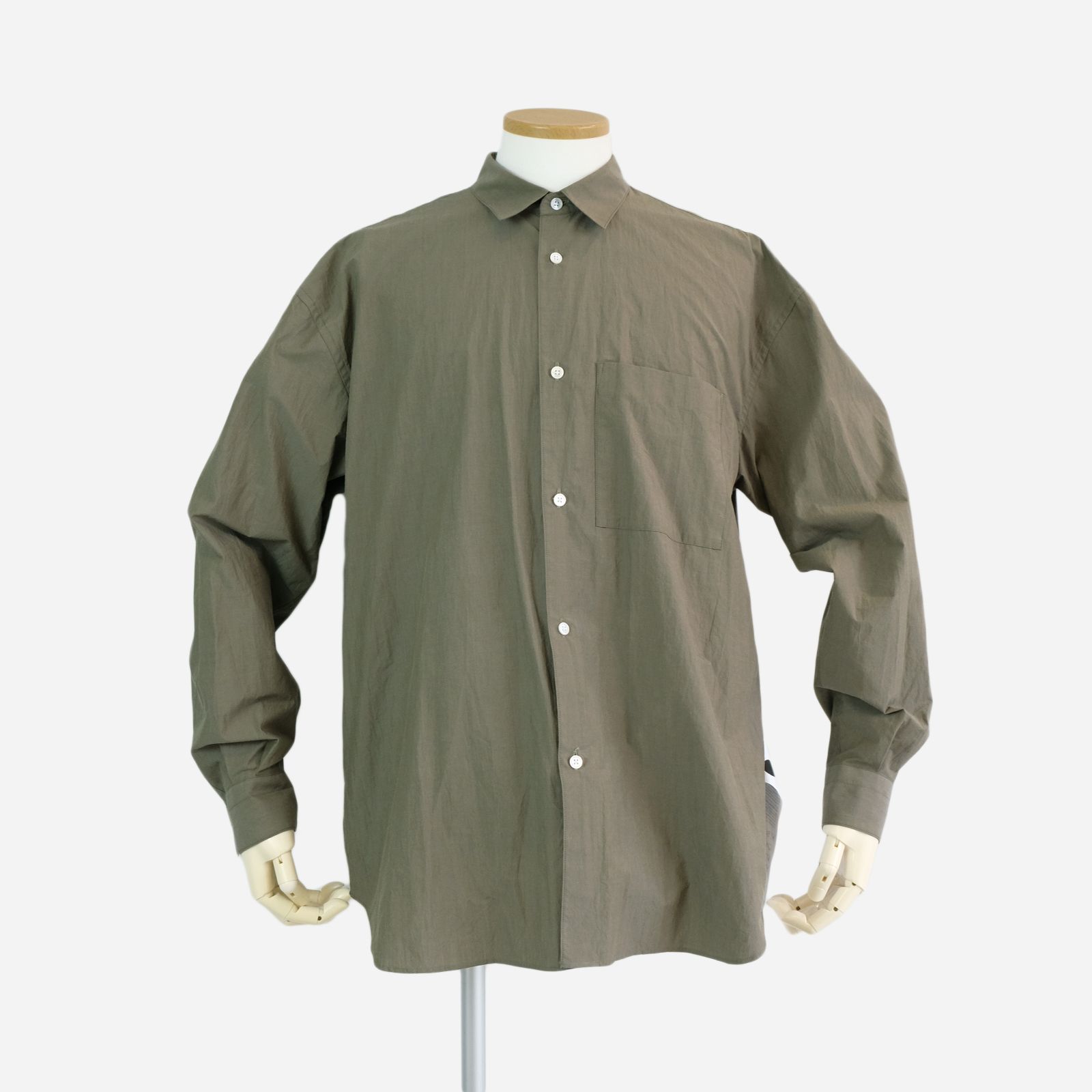 【ラスト1点 L】johnny regular collar shirts / カーキ