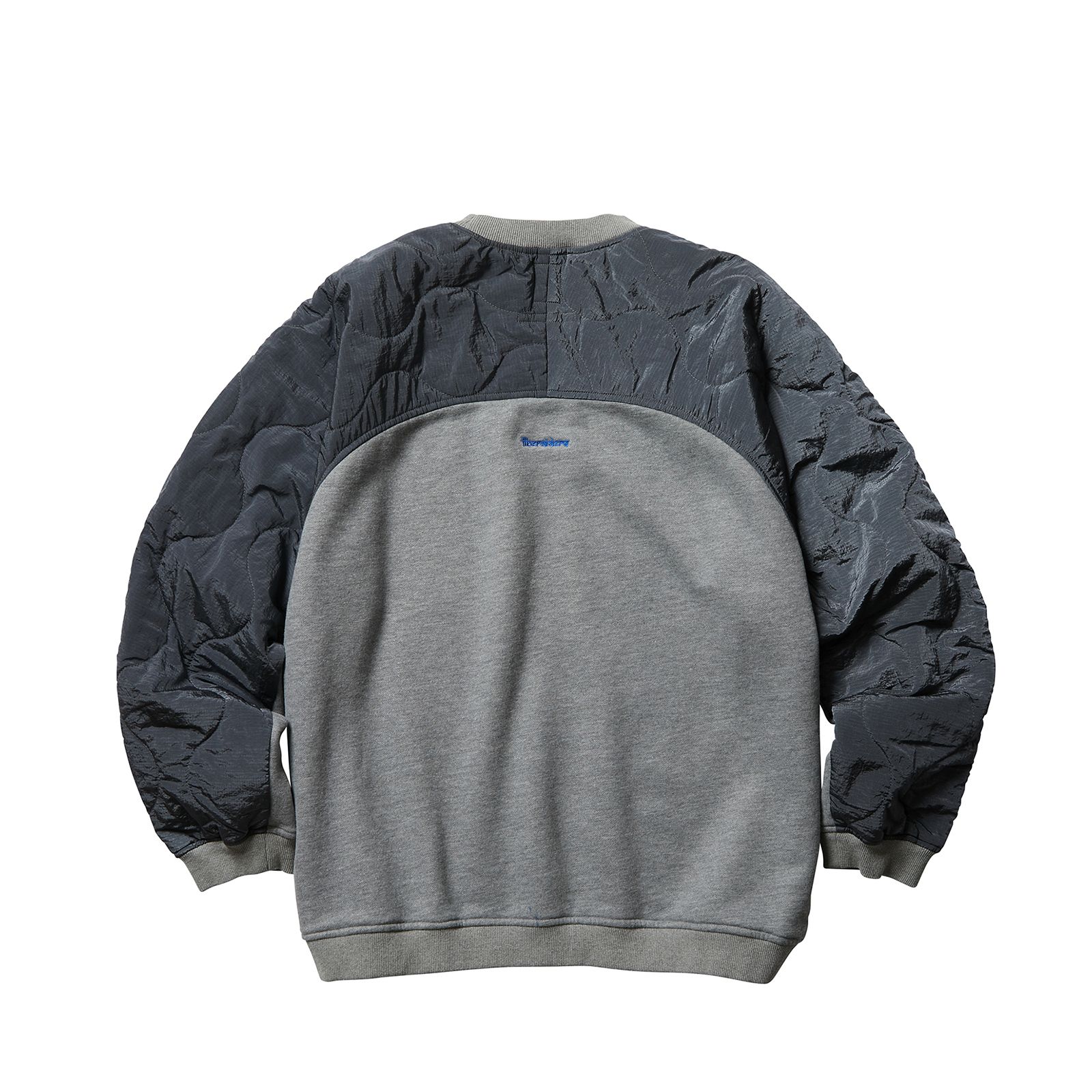 【ラスト1点 L】cotton fleece quilted crewneck / グレー