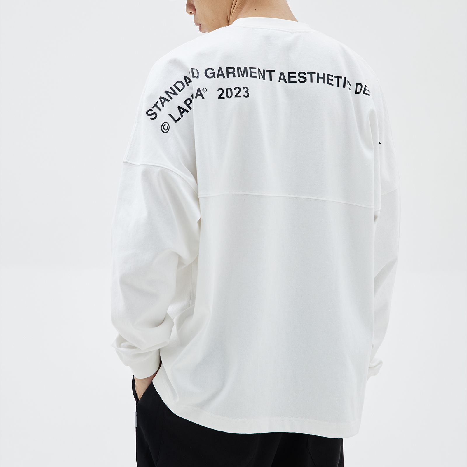 【ラスト1点 M 】Slogan printing lap / ホワイト