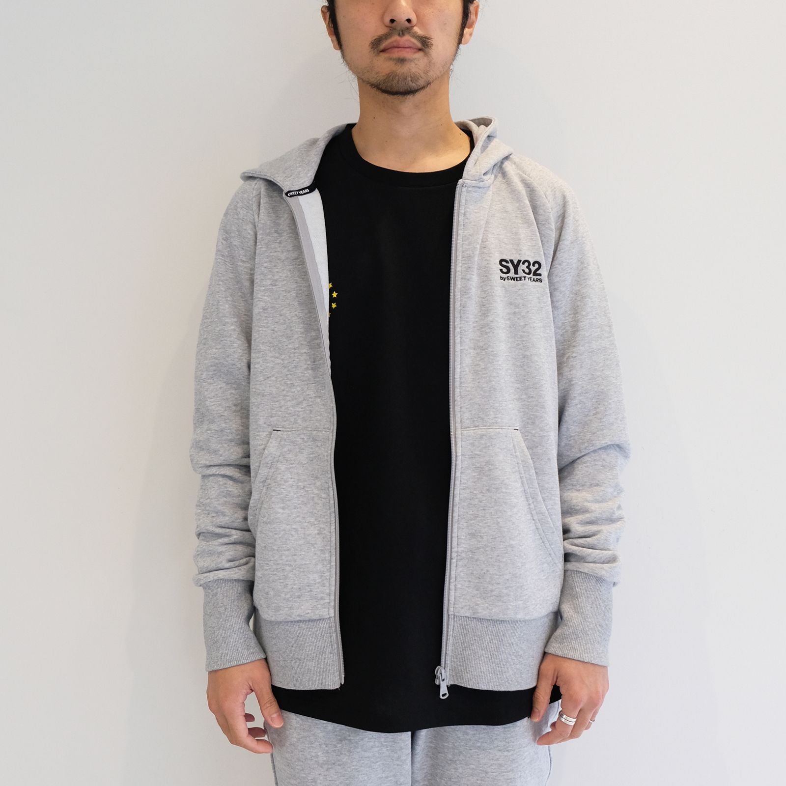 SY32 by SWEET YEARS - 【ラスト1点 M 】basic zip hoodie / グレー | Filo