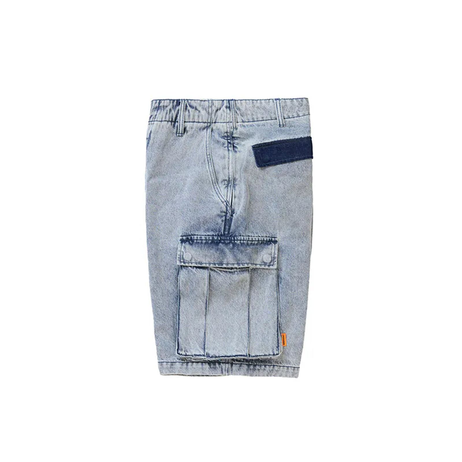WASHED DENIM CARGO SHORTS / ライトブルー