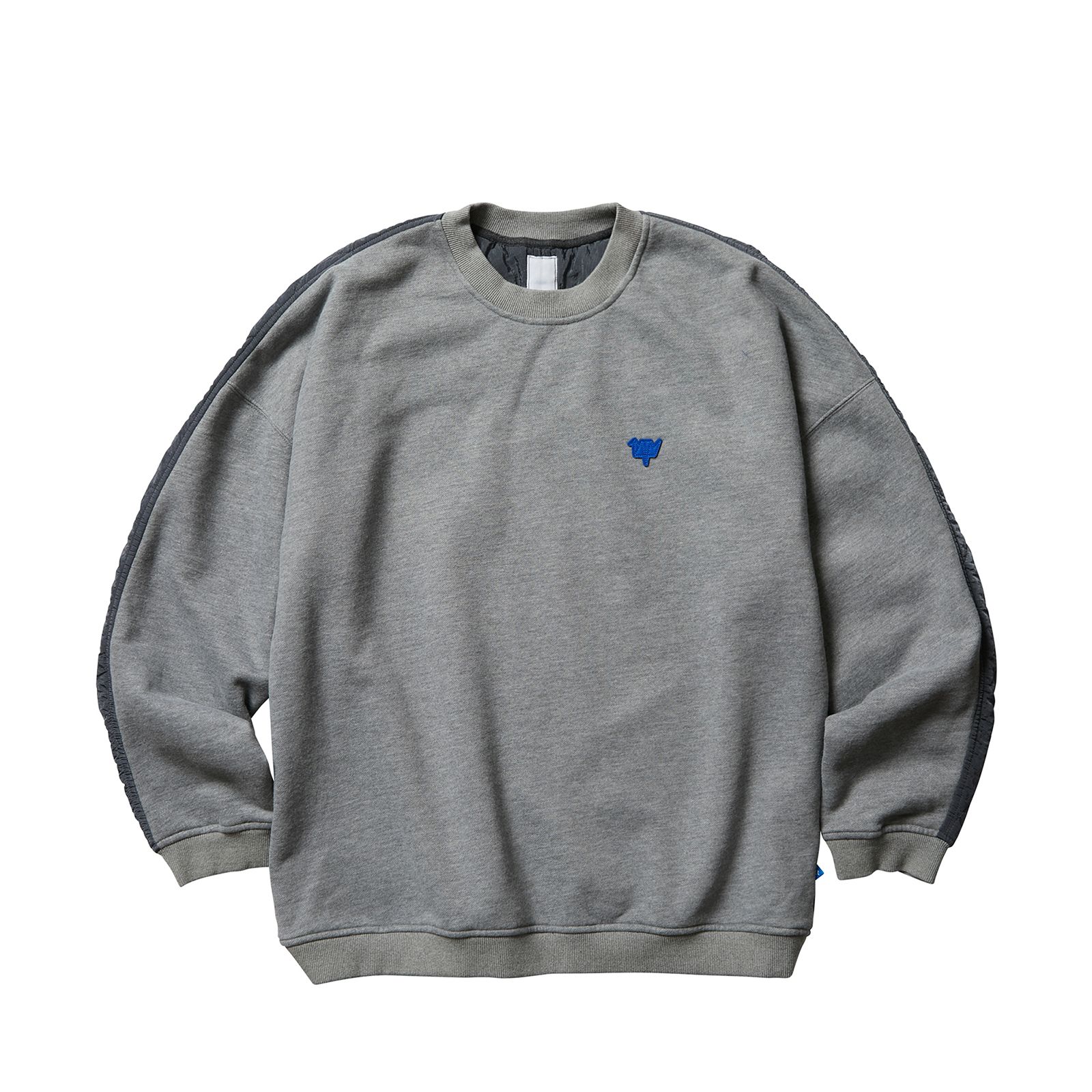 【ラスト1点 L】cotton fleece quilted crewneck / グレー