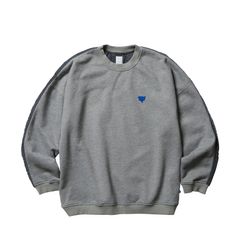 【ラスト1点 L】cotton fleece quilted crewneck / グレー