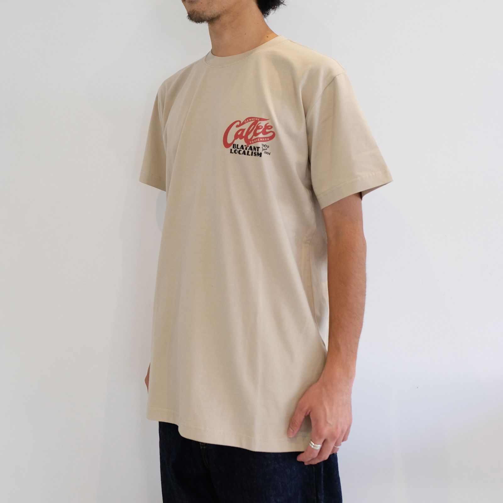 CALEE - 【ラスト1点 L 】Stretch calee logo t-shirt -Naturally