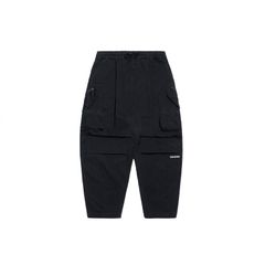 unique pocket design tapered pants / ブラックブルー