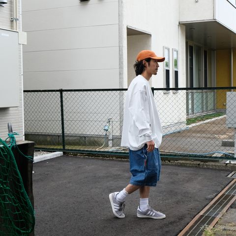 凄く色味の良いデニムショーツをメインに