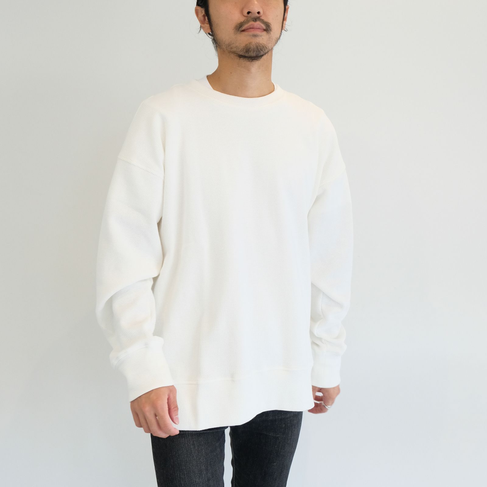 新品定番 RESOUND CLOTHING ワッフル 長袖ニット 2 チャコール /◇ の