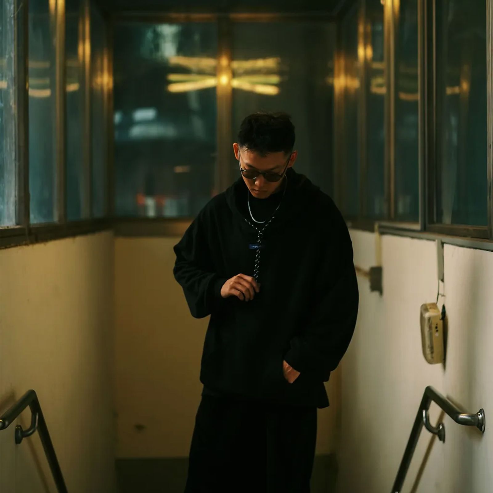 【ラスト1点 2】Wide Sweat Hoodie / ブラック
