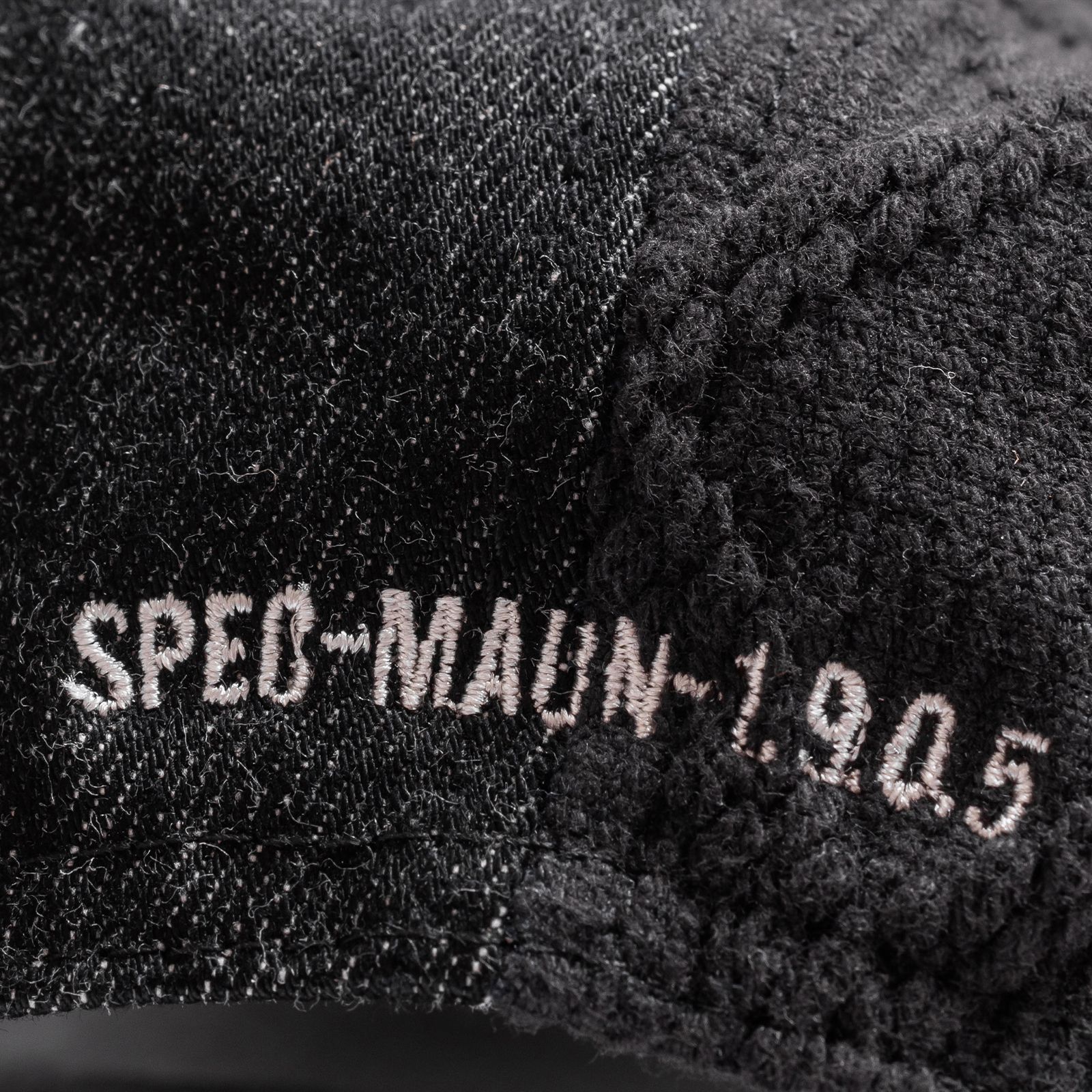 【ラスト1点】spliced 5-panel denim cap / ブラック