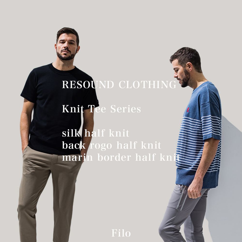 大人のTシャツスタイルを品良く楽しむリサウンドクロージングのニットTシャツ