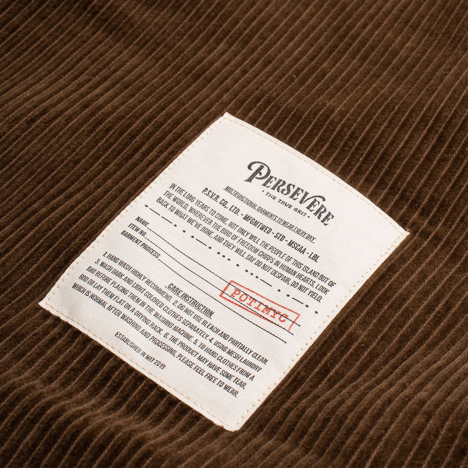 【ラスト1点 XL 】long sleeve corduroy jac-shirts / ダークブラウン