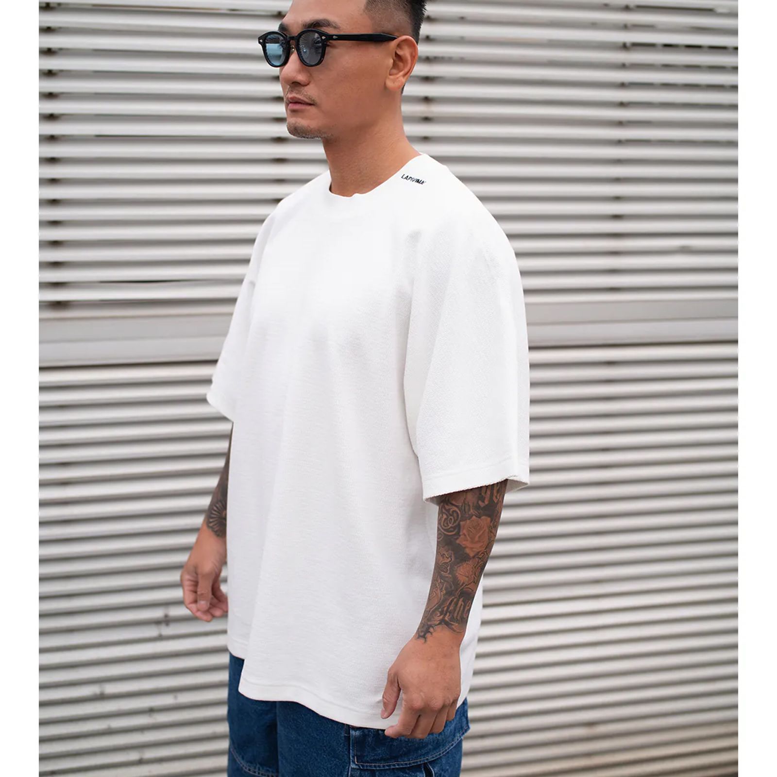 【ラスト1点 L 】wide structural crewneck / ホワイト