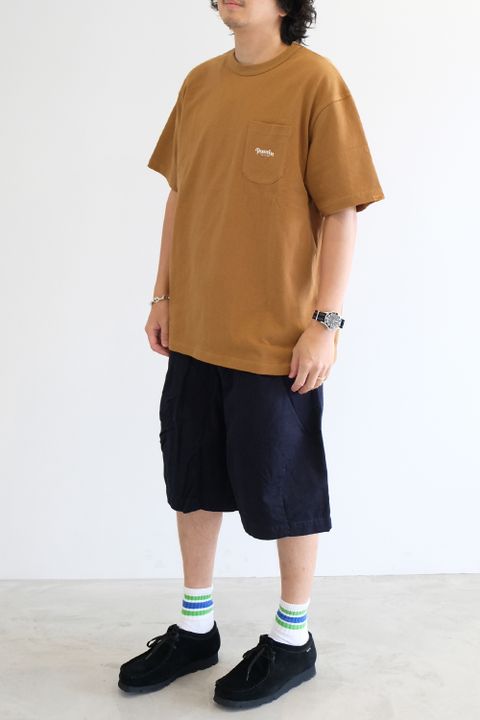 Persevere のポケTEEとハーフパンツの着こなし