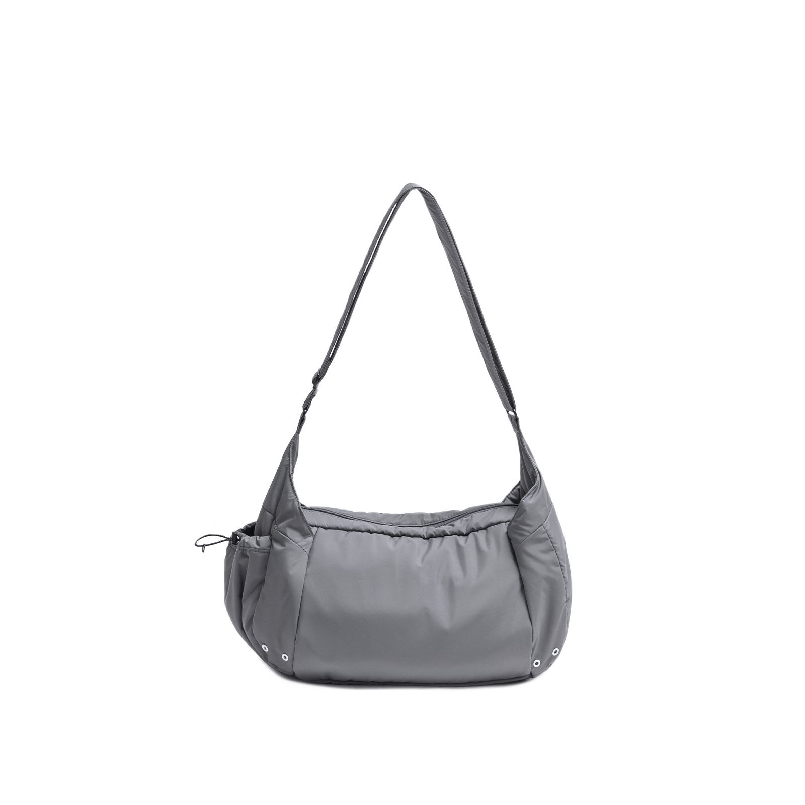 【ラスト1点】water-repellent padded crossbody bag / ライトグレー