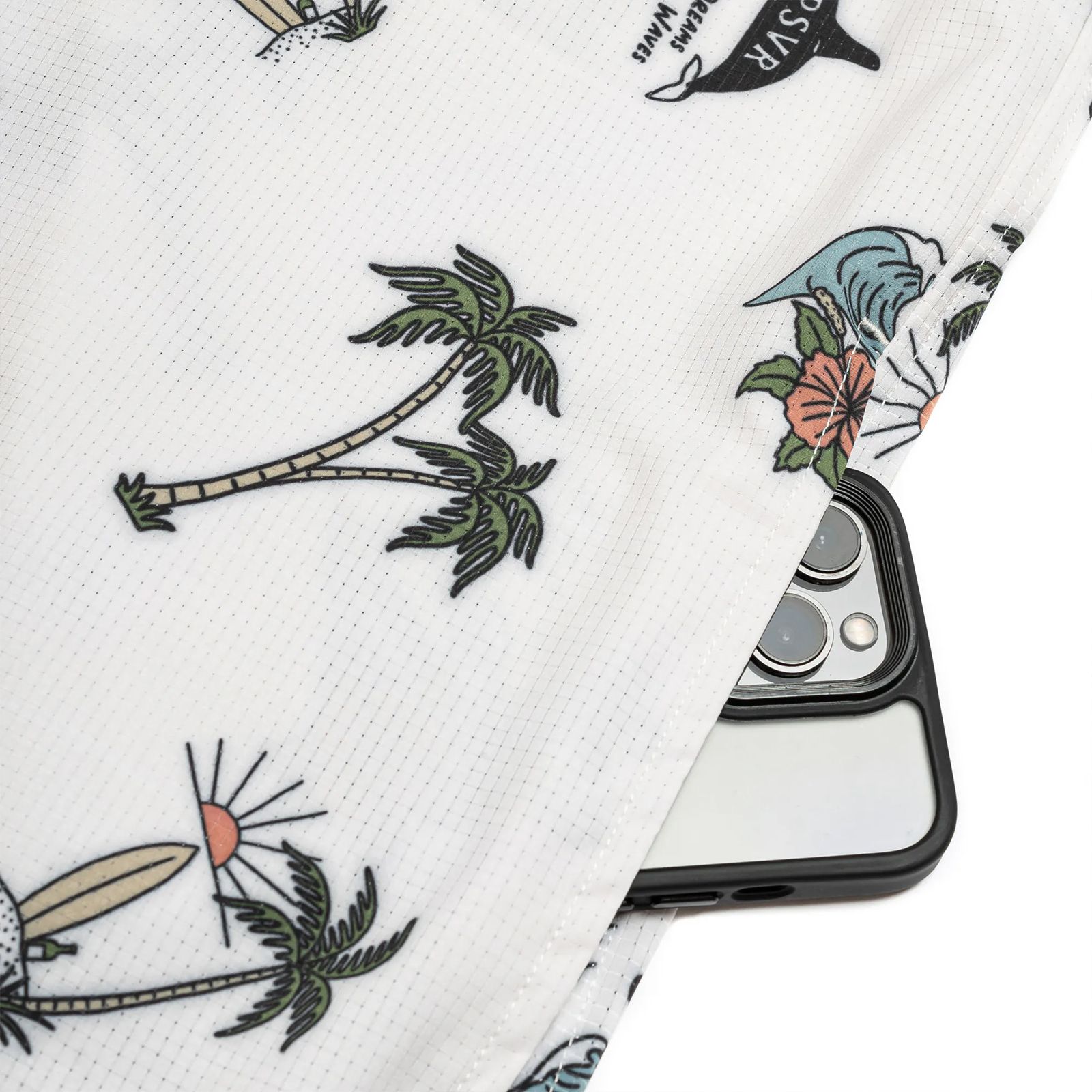 ocean elements graphic allover shirt / アイボリーホワイト