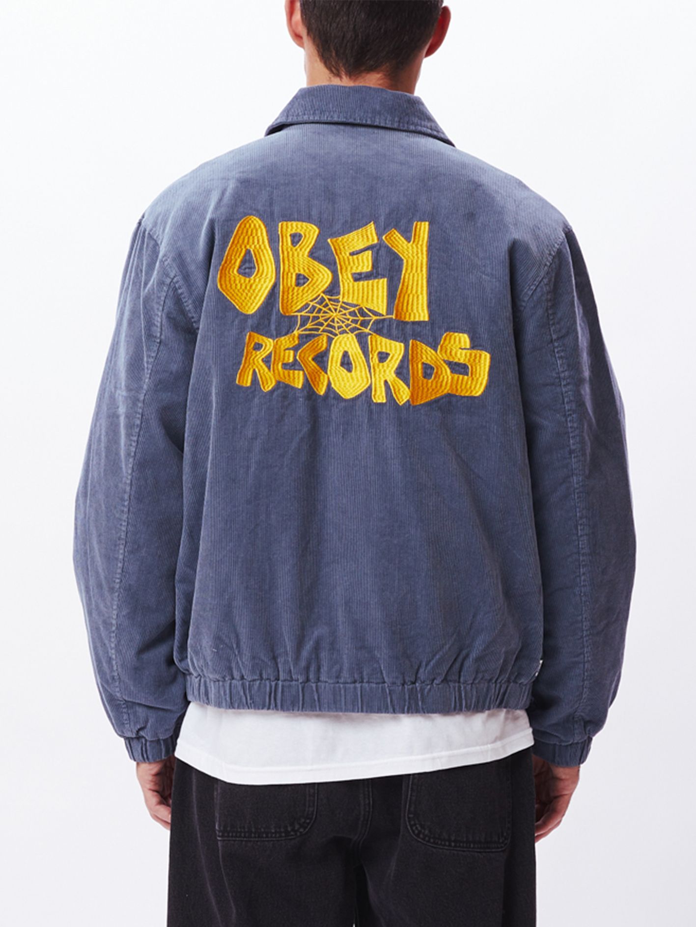 OBEY - THE CREW CORDUROY JACKET - VINTAGE BLUE