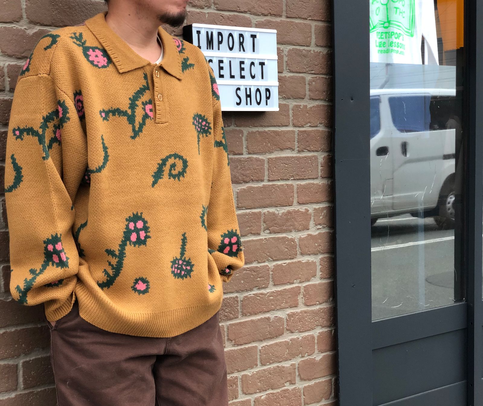 OBEY - ニットポロ - WASHER SWEATER - BROWN SUGAR MULTI | FROG's TAIL