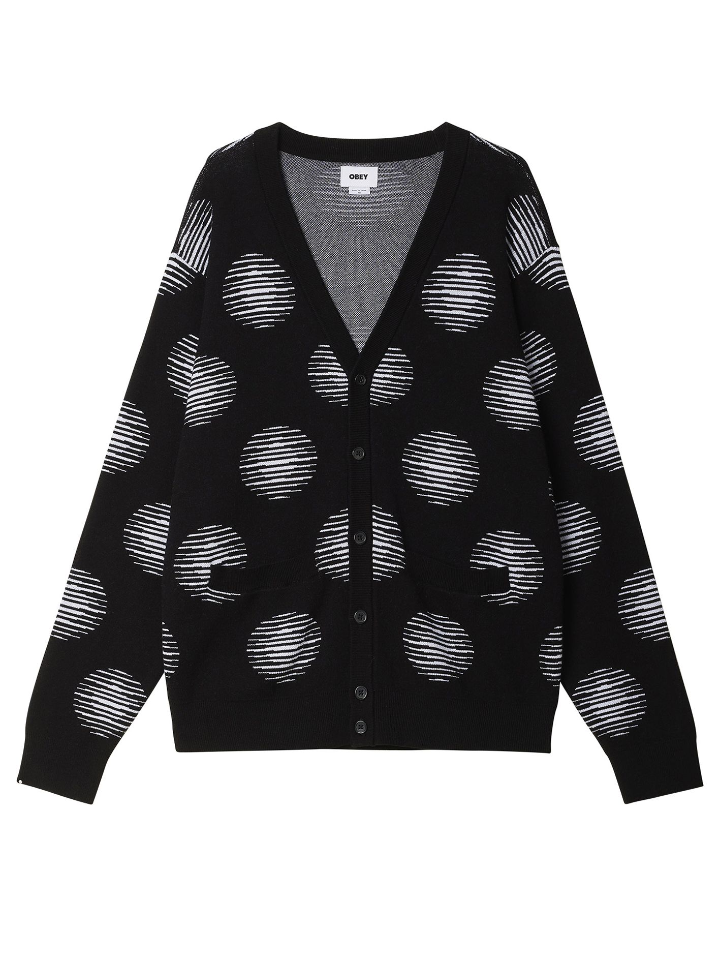 OBEY - コットンカーディガン - Oval Cardigan - Black Multi | FROG's