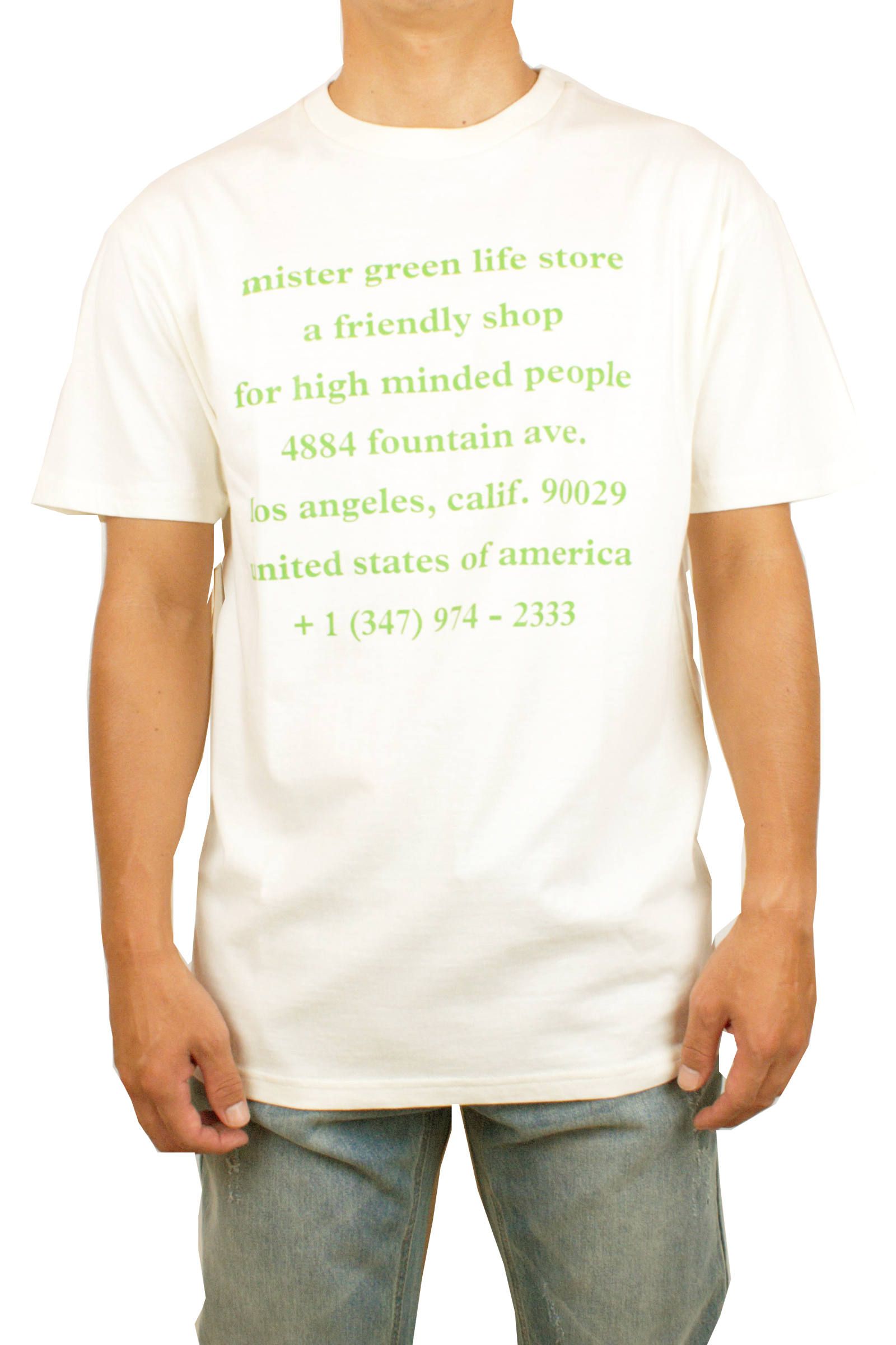 Mister Green - プリントTシャツ Info -White- | FROG's TAIL