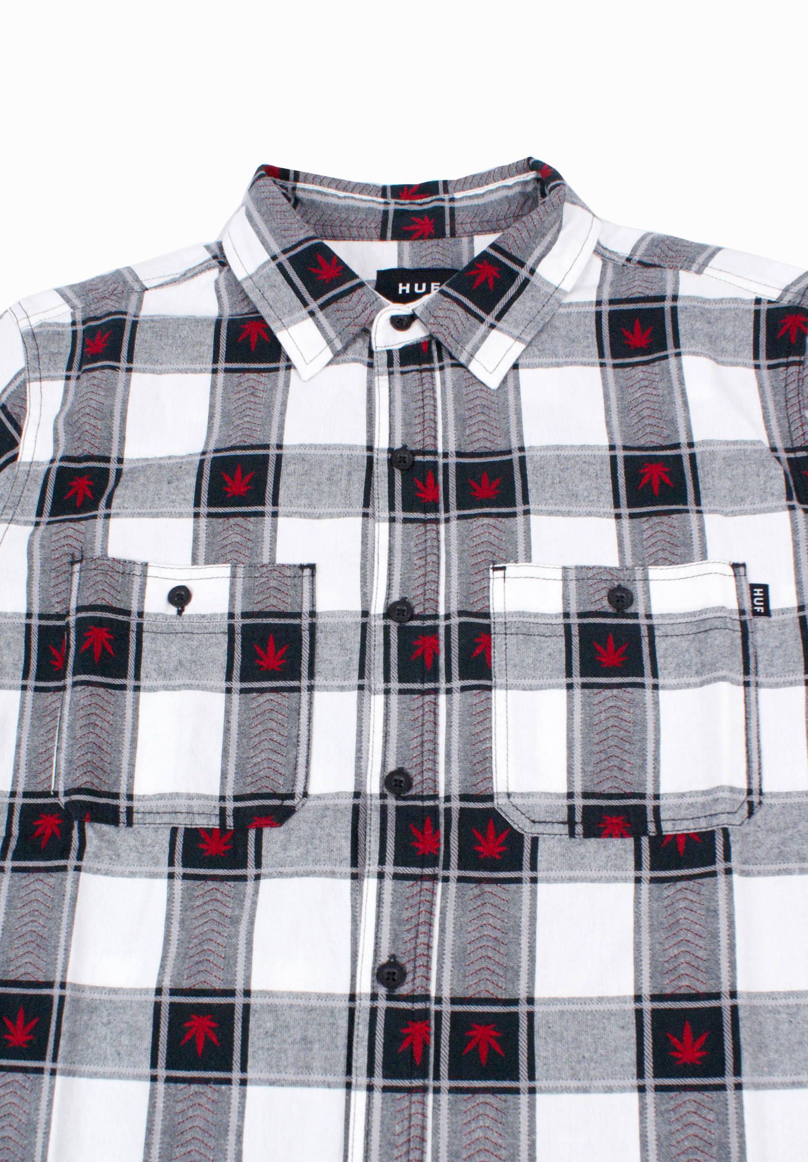 HUF - チェックシャツ Pllantlife Plaid Button-Up Shirt -Black