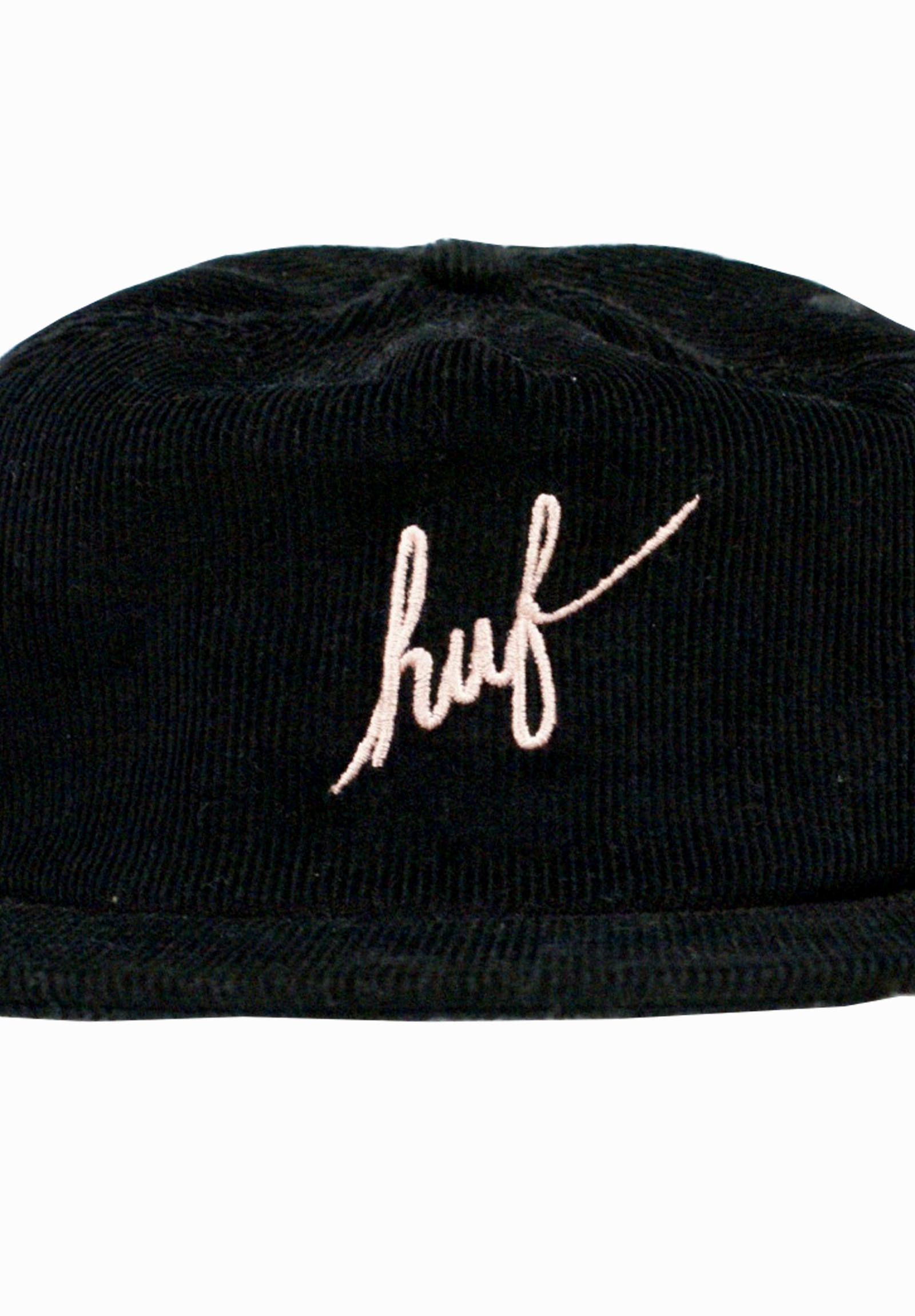 HUF - コーデュロイキャップ Corduroy Script Snapback Hat Cap -Black