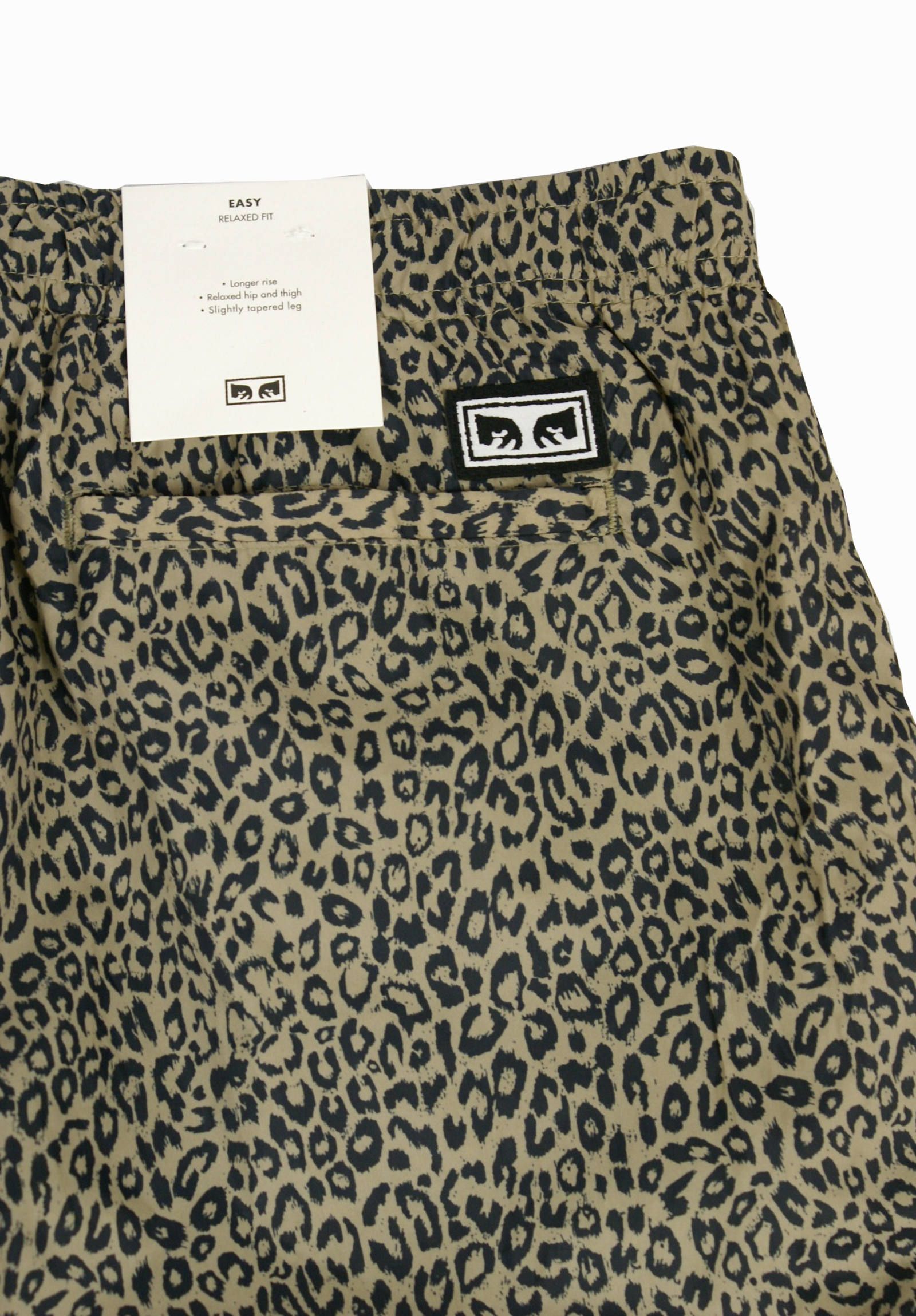 obey leopard easy shorts